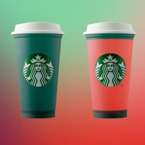 Starbucks Other - New Starbucks Reusable Colour Changing Cup, Grande 16 fl oz, Green/Red